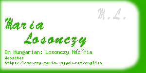 maria losonczy business card